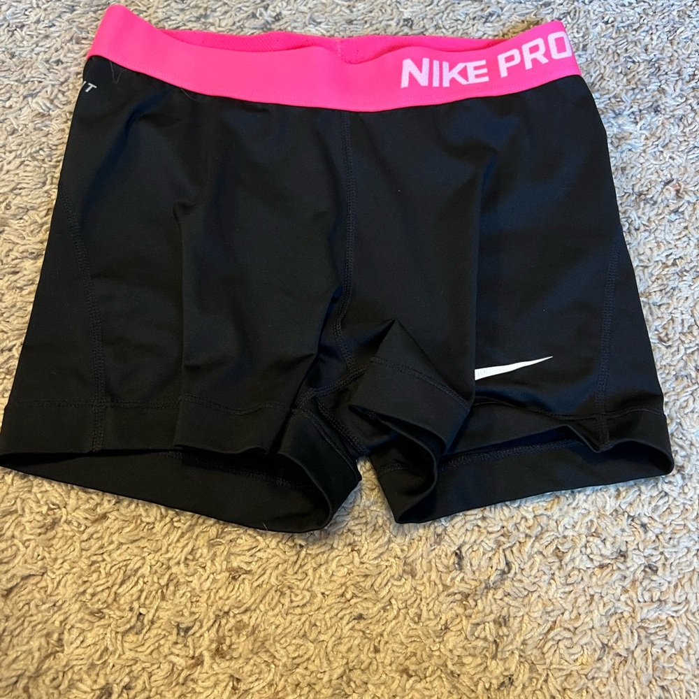 Nike pro bike shirt with pink trim